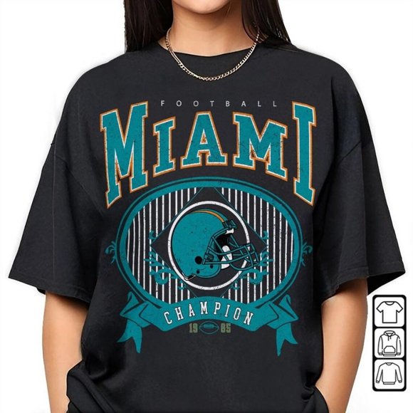 Miami Dolphins Shirts, Miami Dolphins Football Shirt Tee Unisex 1 - Picture 1 of 1
